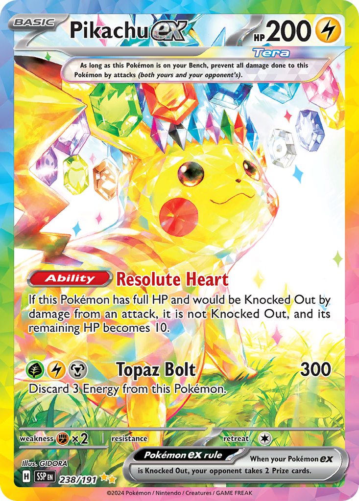 Pikachu ex card